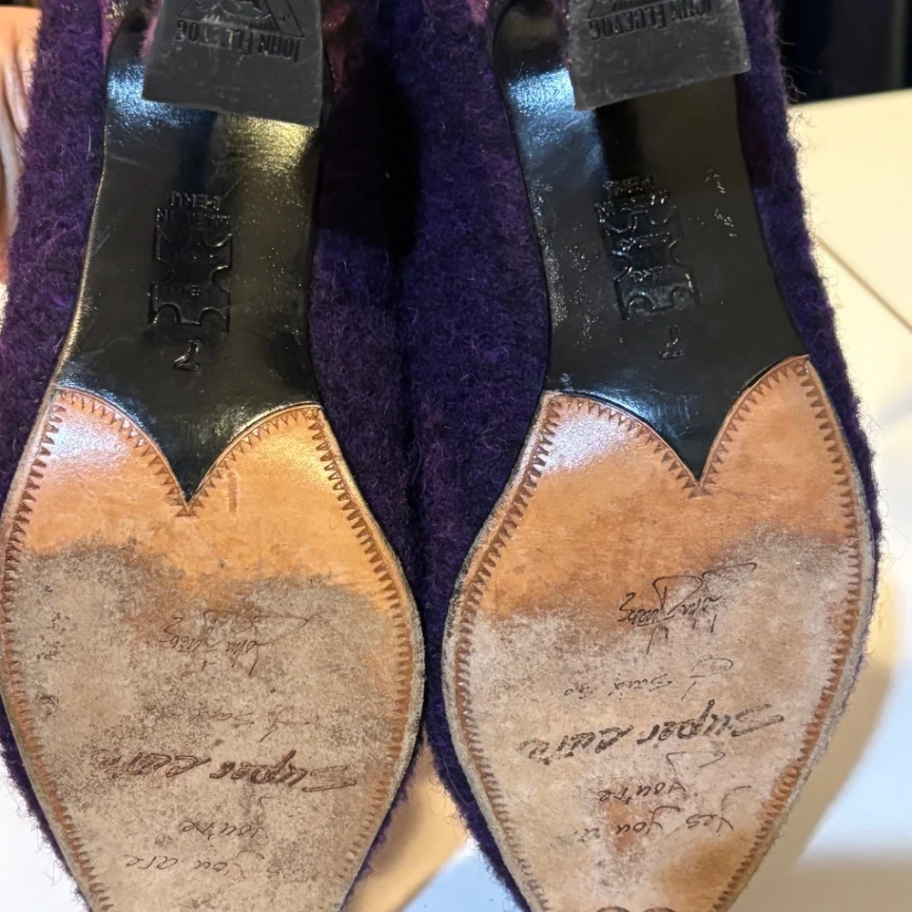 Furry 80s inspired purple Fluevogs - Sz 7 - Picture 5 of 11